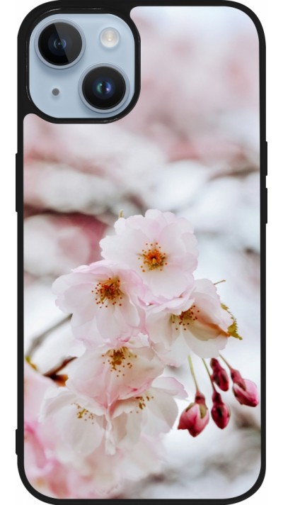 iPhone 15 Case Hülle - Silikon schwarz Cherry tree 2026