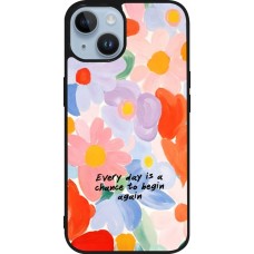 iPhone 15 Case Hülle - Silikon schwarz Every day is a chance 2026