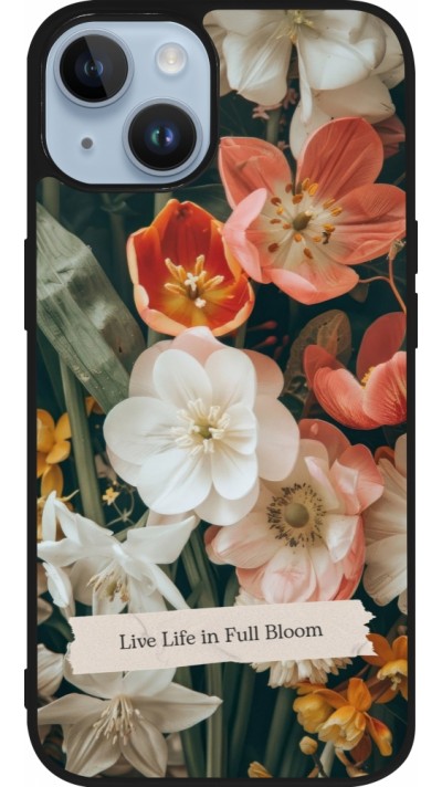 iPhone 15 Case Hülle - Silikon schwarz Full Bloom 2026