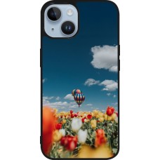 iPhone 15 Case Hülle - Silikon schwarz Hot air balloon 2026