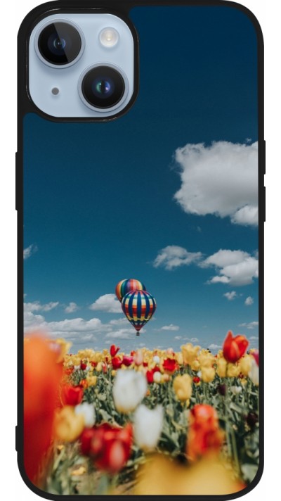 iPhone 15 Case Hülle - Silikon schwarz Hot air balloon 2026