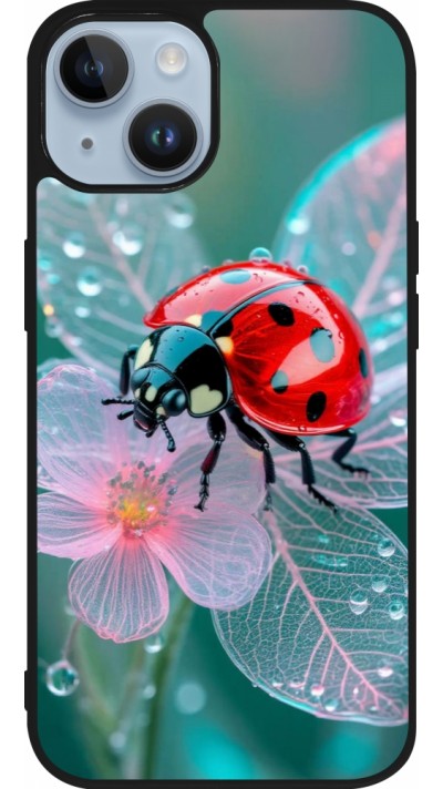 iPhone 15 Case Hülle - Silikon schwarz Ladybird in bloom 2026