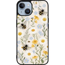 iPhone 15 Case Hülle - Silikon schwarz Pattern bees 2026