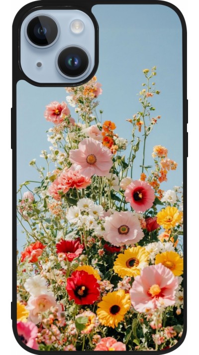 iPhone 15 Case Hülle - Silikon schwarz Spring flowers 2026