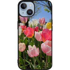 iPhone 15 Case Hülle - Silikon schwarz Tulips 2026