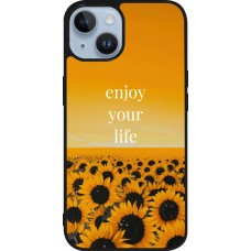iPhone 15 Case Hülle - Silikon schwarz Summer 2026 Enjoy your life