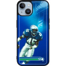 iPhone 15 Case Hülle - Silikon schwarz Super Bowl 26 Seattle 1