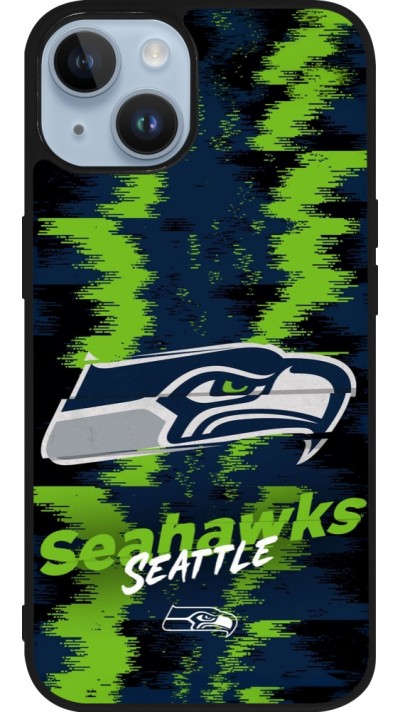 iPhone 15 Case Hülle - Silikon schwarz Super Bowl 26 Seattle 2