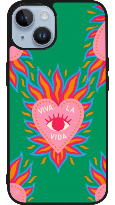 iPhone 15 Case Hülle - Silikon schwarz Viva la vida 2026