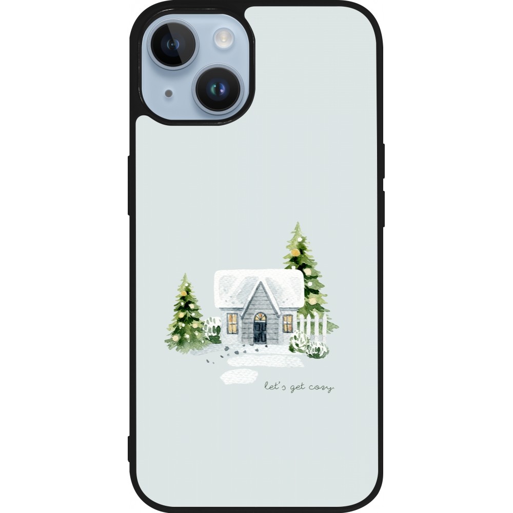 iPhone 15 Case Hülle - Silikon schwarz Winter 25 Cosy House