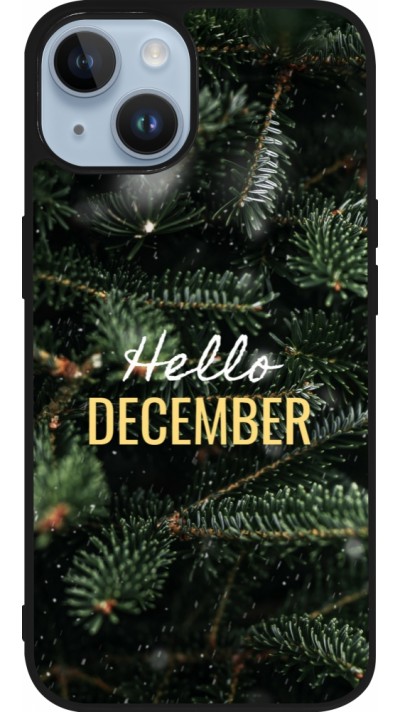 iPhone 15 Case Hülle - Silikon schwarz Winter 25 Winter hello december