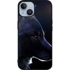 iPhone 15 Case Hülle - Silikon schwarz Wolf Shape