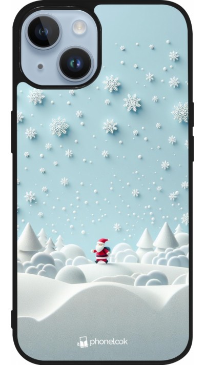 iPhone 15 Case Hülle - Silikon schwarz Weihnachten 2023 Kleiner Vater Schneeflocke