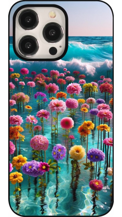 Coque iPhone 15 Pro Max - Flower sea waves