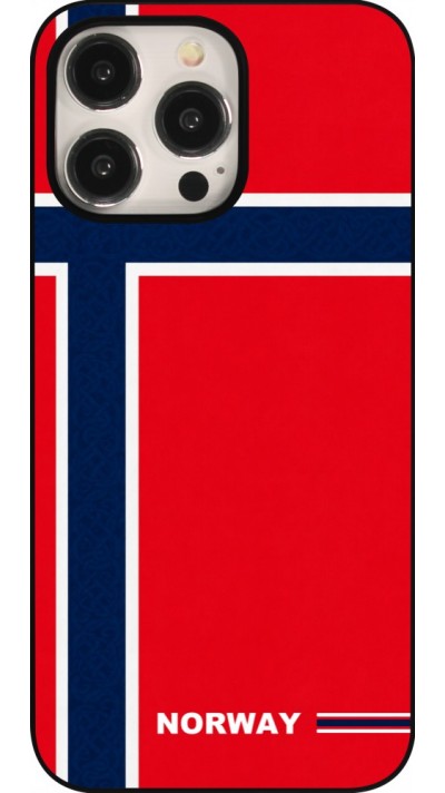 iPhone 15 Pro Max Case Hülle - Norwegen 2026 personalisierbares Fussballtrikot