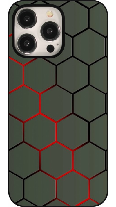 iPhone 15 Pro Max Case Hülle - Geometric Line red
