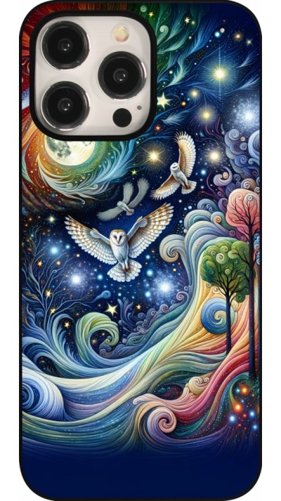 iPhone 15 Pro Max Case Hülle - Fliegender Blumen-Eule