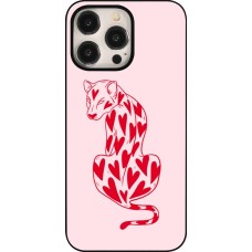 iPhone 15 Pro Max Case Hülle - Leopard with hearts 2026