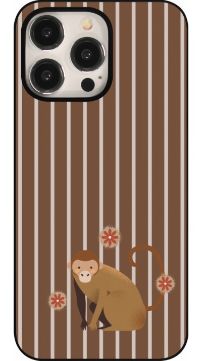 iPhone 15 Pro Max Case Hülle - Monkey with stripes