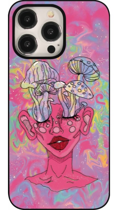 Coque iPhone 15 Pro Max - Psychedelic pink mushroom