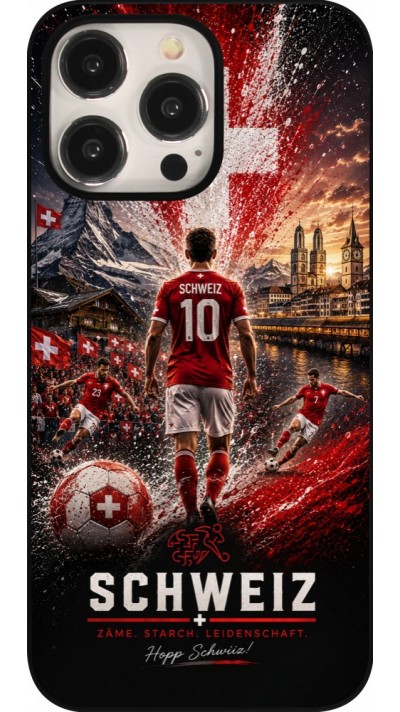 iPhone 15 Pro Max Case Hülle - Fussball Schweiz splash 2026