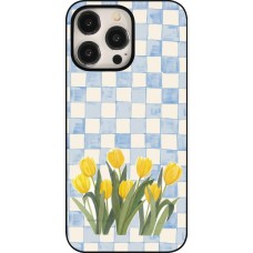iPhone 15 Pro Max Case Hülle - Blue vichy tulips 2026