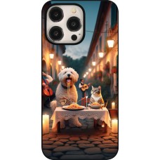 iPhone 15 Pro Max Case Hülle - Valentin 2024 Hund & Katze Kerzenlicht