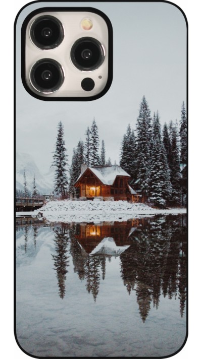 iPhone 15 Pro Max Case Hülle - Winter 25 Winter house forest afternoon