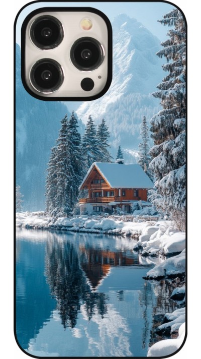 iPhone 15 Pro Max Case Hülle - Winter 25 Winter house forest day