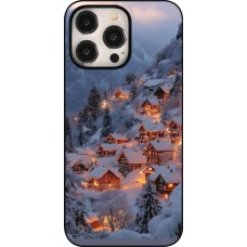iPhone 15 Pro Max Case Hülle - Winter 25 Winter snowy village