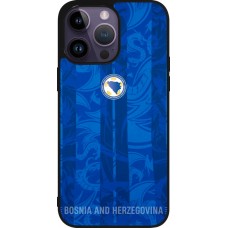 iPhone 15 Pro Max Case Hülle - Silikon schwarz Bosnien und Herzegowina 2026 personalisierbares Fussballtrikot