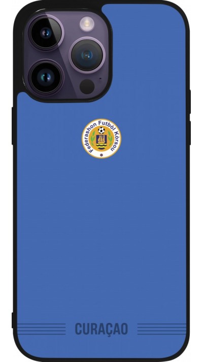 iPhone 15 Pro Max Case Hülle - Silikon schwarz Curaçao 2026 personalisierbares Fussballtrikot