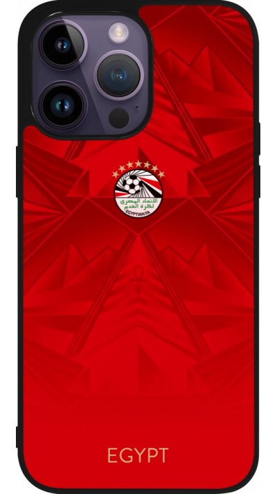 iPhone 15 Pro Max Case Hülle - Silikon schwarz Ägypten 2026 personalisierbares Fussballtrikot