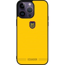iPhone 15 Pro Max Case Hülle - Silikon schwarz Ecuador 2026 personalisierbares Fussballtrikot