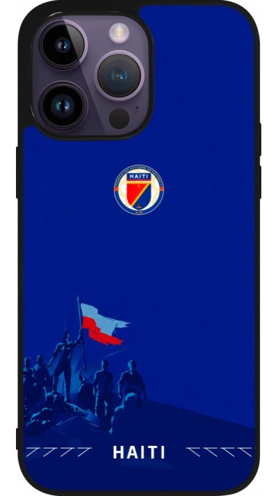 iPhone 15 Pro Max Case Hülle - Silikon schwarz Haiti 2026 personalisierbares Fussballtrikot