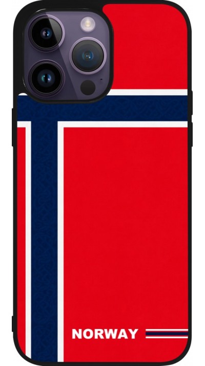 iPhone 15 Pro Max Case Hülle - Silikon schwarz Norwegen 2026 personalisierbares Fussballtrikot
