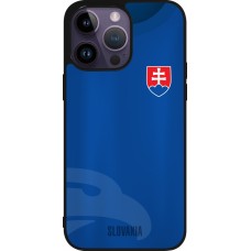 iPhone 15 Pro Max Case Hülle - Silikon schwarz Fussballtrikot Slowakei