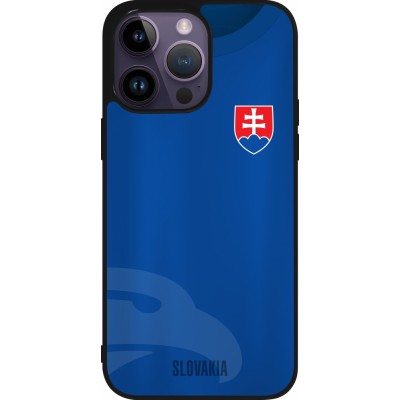 iPhone 15 Pro Max Case Hülle - Silikon schwarz Fussballtrikot Slowakei