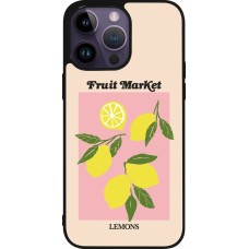 iPhone 15 Pro Max Case Hülle - Silikon schwarz Fruit market lemons 2026
