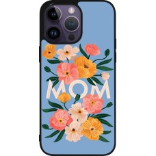 iPhone 15 Pro Max Case Hülle - Silikon schwarz Mom 2026 Flowers