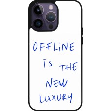 Coque iPhone 15 Pro Max - Silicone rigide noir Offline is the new luxury