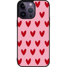 iPhone 15 Pro Max Case Hülle - Silikon schwarz Saint Valentines Day 26 Pattern heart