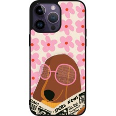 iPhone 15 Pro Max Case Hülle - Silikon schwarz Dog with newspaper 2026