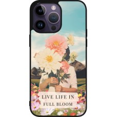 iPhone 15 Pro Max Case Hülle - Silikon schwarz Live life in full moon 2026