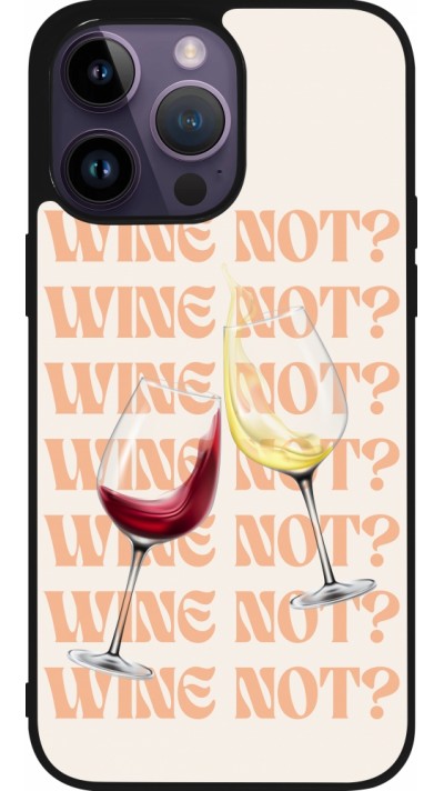 iPhone 15 Pro Max Case Hülle - Silikon schwarz Wine not