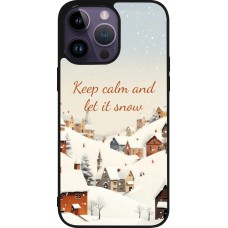 iPhone 15 Pro Max Case Hülle - Silikon schwarz Winter 25 Winter Keep calm and let it snow