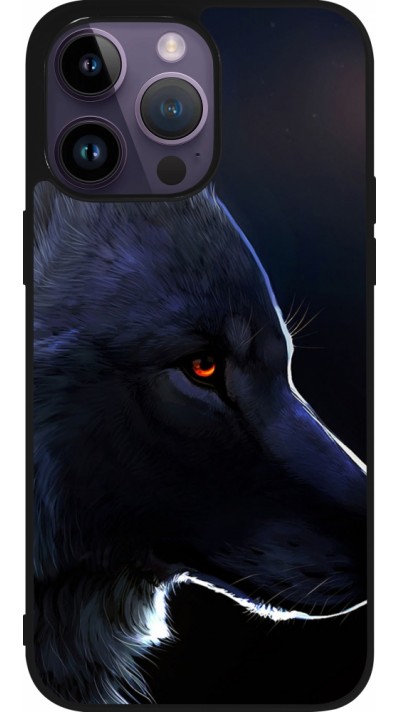 iPhone 15 Pro Max Case Hülle - Silikon schwarz Wolf Shape