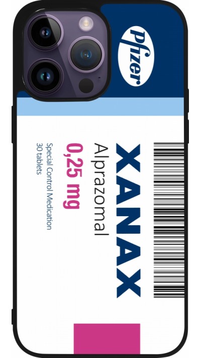 iPhone 15 Pro Max Case Hülle - Silikon schwarz Xanax Alprazolam 2025