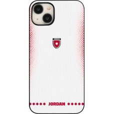 iPhone 15 Plus Case Hülle - Jordanien 2026 personalisierbares Fussballtrikot
