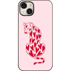 iPhone 15 Plus Case Hülle - Leopard with hearts 2026